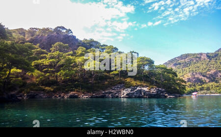 Il pittoresco paesaggio marino del Mediterraneo in Turchia Foto Stock