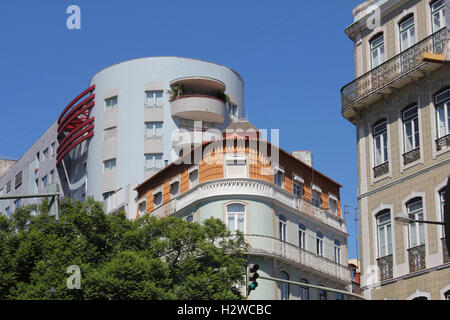 Edificio Art deco, Lisbona, Portogallo Foto Stock