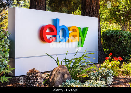 San Jose, CA - lug. 17, 2016: eBay Inc. HQ. eBay Inc. è un Internet-basata azienda di e-commerce. Foto Stock