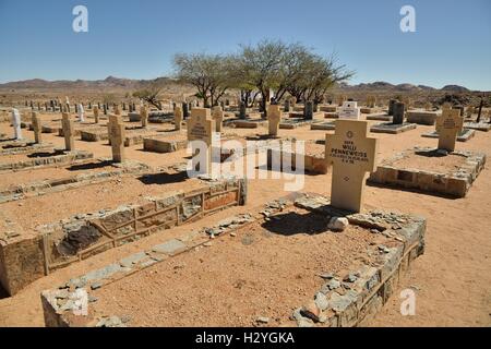 Graves, soldato tedesco cimitero, Regione di Karas, Namibia Foto Stock