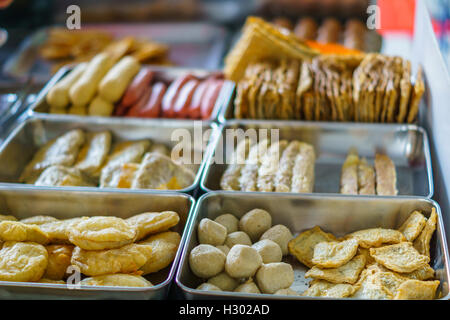 Cinese snack street a cibo di strada in stallo China town in Malesia Foto Stock