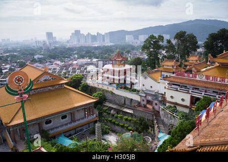 Vista del Tempio di Kek Lok Si di George Town, Penang, Malaysia Foto Stock