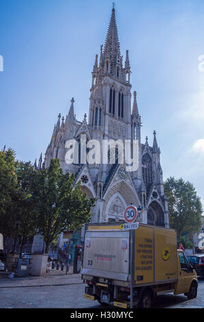 Neo-gotico Basilique Saint-Epvre, da Prosper Morey, 1864-1874, Nancy, Meurthe-et-Moselle, Francia Foto Stock