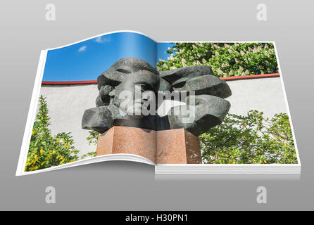 Il monumento per la poetessa del Salomeja Neris è situato nella città vecchia di Vilnius, Lituania, paesi baltici, Europa Foto Stock