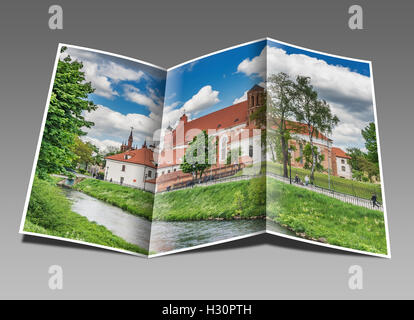 Vista sul fiume Vilnia al San Bernardo Chiesa, Vilnius, Lituania, paesi baltici, Europa Foto Stock