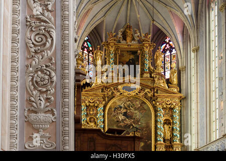 Interni opulenti dell'Gottweig chiesa abbaziale. Foto Stock