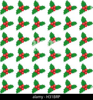 Vector carino Natale e Anno Nuovo vischio seamless pattern sfondo della scheda Illustrazione Vettoriale