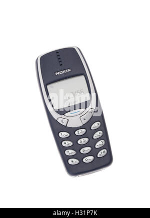 Nokia 3310 telefono cellulare GSM rilasciato 2000 Foto Stock