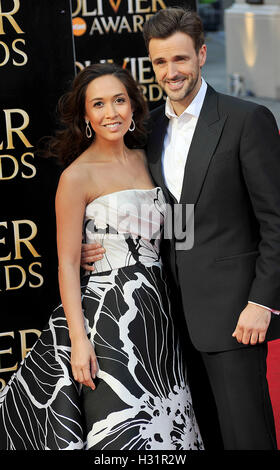 Myleene klass e Michael Xavier a Olivier Awards presso la Royal Opera House il 13 aprile 2014 a Londra, Inghilterra Foto Stock