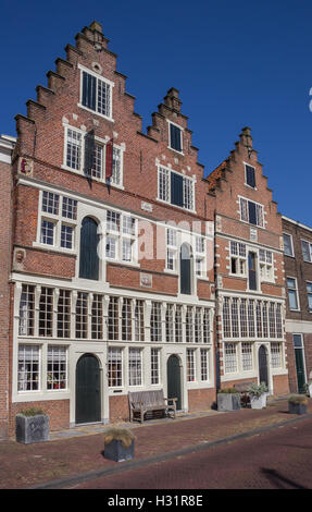 Le vecchie case al mare in Hoorn, Paesi Bassi Foto Stock