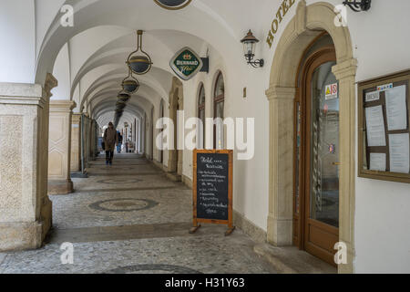 Liberec Vecchia città mercato Reichenberg Repubblica Ceca Foto Stock