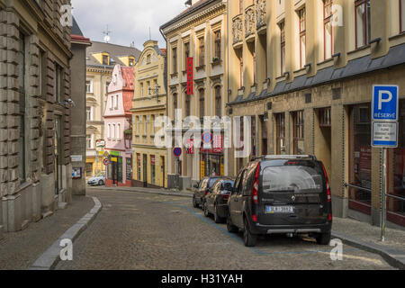 Liberec Vecchia città mercato Reichenberg Repubblica Ceca Foto Stock