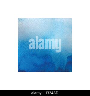 Acquerello blu sfondo astratto texture pennello Illustrazione Vettoriale