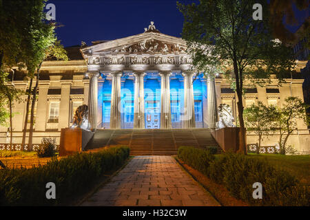 Il Museo Nazionale d'arte dell'Ucraina di notte, Kiev, Ucraina. Foto Stock