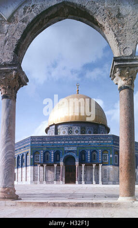 La Cupola della roccia, Gerusalemme, esterna Foto Stock