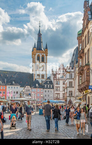 Hauptmarkt, Trier, Renania-Palatinato, Germania Foto Stock