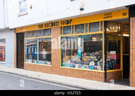 Il Record Shop in St James Street, King's Lynn, Norfolk. Foto Stock