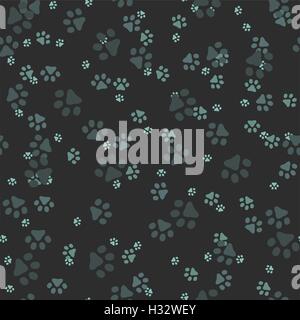 Zampe degli animali. Dimensioni casuali impronte. Modello senza giunture. Illustrazione Vettoriale Illustrazione Vettoriale