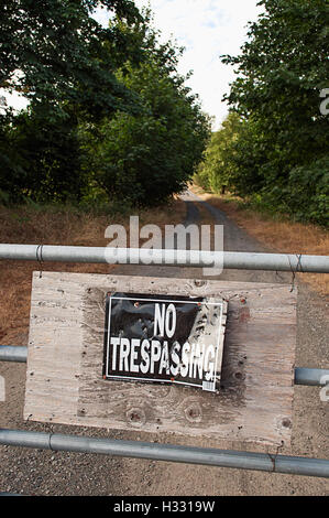 Un no sconfinamenti di segno. Foto Stock