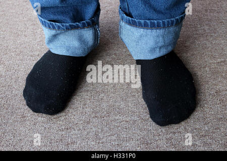 Blue jeans orlo Foto Stock