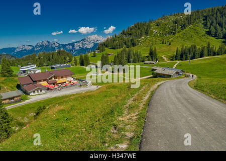 Alpine Resort vicino a Lofer in Austria in estate Foto Stock