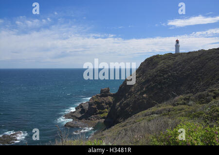 Faro di Cape Schanck in Victoria, Australia. Foto Stock