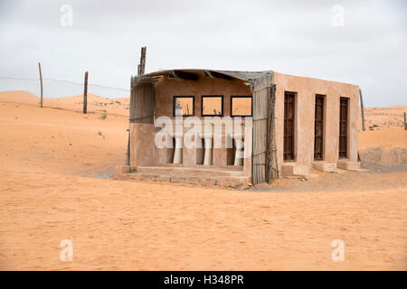 Sala da bagno Desert Wahiba Oman Foto Stock