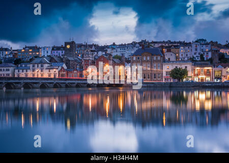 Bideford lungo ponte Foto Stock