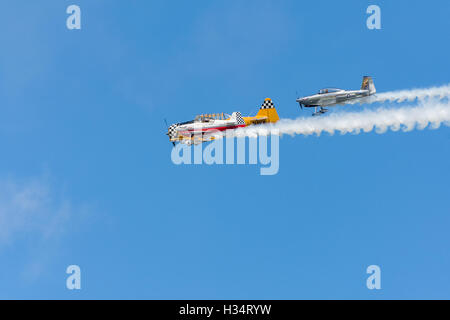 North American T-6 Texano e altri piani di piccole dimensioni Foto Stock