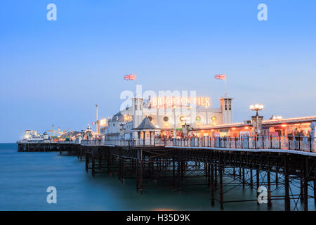 Palace Pier, (Molo di Brighton, Brighton, Sussex, England, Regno Unito Foto Stock