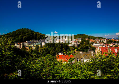 Il villaggio di Loket a Karlovy Vary, Bohemia Repubblica Ceca Foto Stock