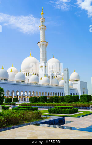 Moschea Sheikh Zayed, Abu Dhabi, Emirati Arabi Uniti, Medio Oriente Foto Stock