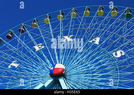 Ruota panoramica Ferris, Fair Park, Dallas, Texas, Stati Uniti d'America Foto Stock