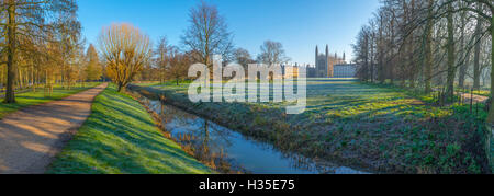 Cappella del King's College, Università di Cambridge, spalle, Cambridge, Cambridgeshire, England, Regno Unito Foto Stock