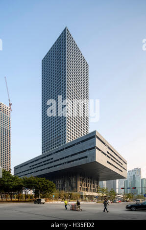 Vista esterna del magazzino di Shenzhen Exhchange, Shenzhen, Guangdong, Cina. Foto Stock