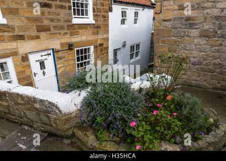 Cottage a Runswick Bay nel North York Moors Foto Stock