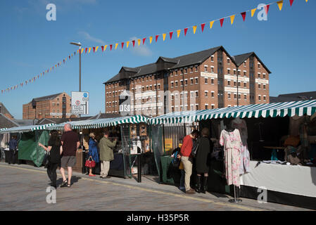 Il National Waterways Museum nel vecchio magazzino di LLanthony in Gloucester Docks Foto Stock