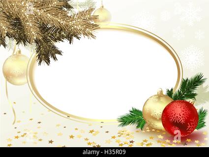 Merry Christmas Greeting Card Illustrazione Vettoriale