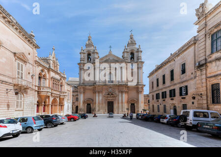 Cattedrale di Mdina, Malta Foto Stock