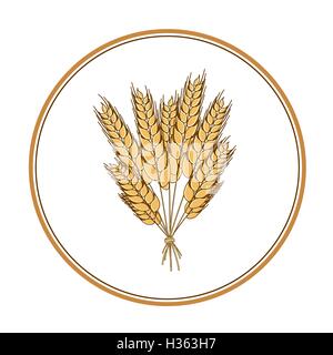 Icona di grano elemento di design. Vettore. Illustrazione isolato. Illustrazione Vettoriale