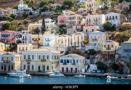 Symi città isole Greche - Grecia Foto Stock