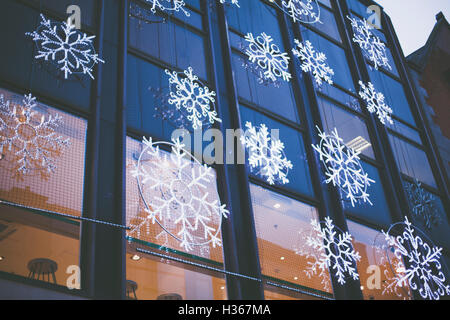 Le luci di Natale di Grafton Street a Dublino Foto Stock