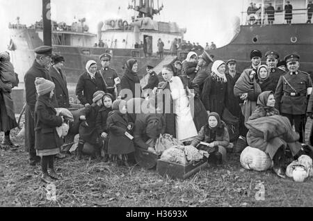 Emigrazione di coloni tedeschi dalla Russia,1929 Foto Stock