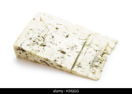 Formaggio Gorgonzola fetta isolato Foto Stock