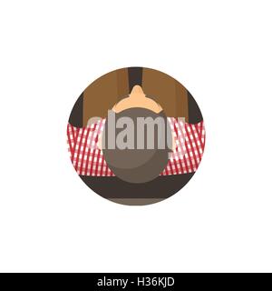 La gente di affari flat icone. Avatar. Volto umano. Persona. Sul posto di lavoro. Illustrazione Vettoriale