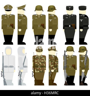 Uniformi E Armi Di Soldati E Ufficiali Della Wehrmacht Nella Seconda Guerra Mondiale La Figura Su Uno Sfondo Bianco Foto Stock Alamy
