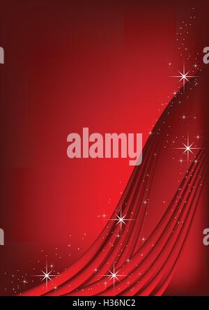Sfondo rosso con stelle Illustrazione Vettoriale