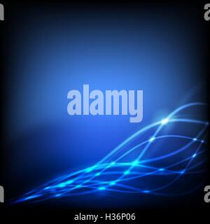 Notte sfondo astratto con luci Illustrazione Vettoriale