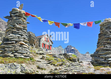 Valsorey rifugio sul Grand Combin, Svizzera Foto Stock