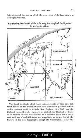 Un rapporto ufficiale di indagine geologica dell'Ohio, che descrive dettagliatamente le formazioni rocciose, le risorse minerali e le caratteristiche geologiche dello stato. Foto Stock